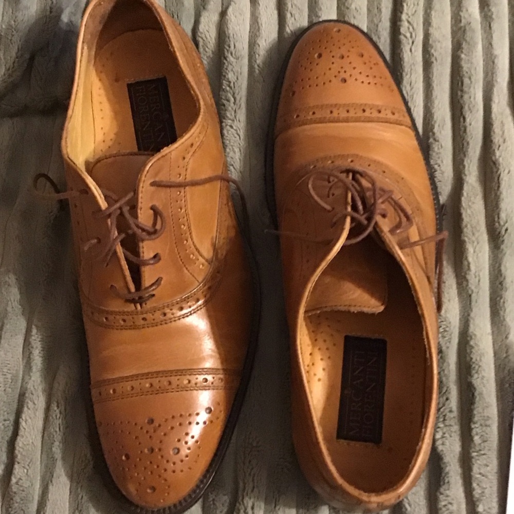 Mercanti Fiorentini Men's Brown Leather Oxford Shoes